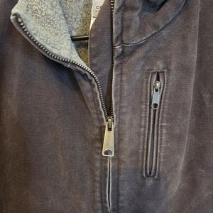 Carhartt Womens Brown Sherpa Lined Canvas Duck Vest WV001 DKB Workwear Sz-Small